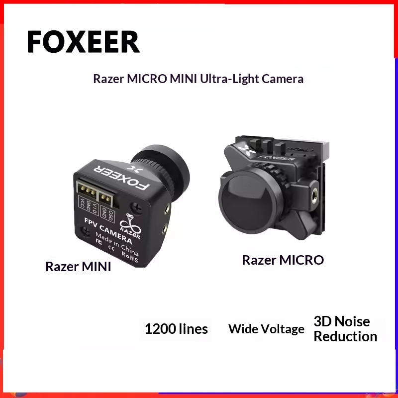 Drone Battery High Voltage - FPV-камера FOXEER Razer MICRO ультралегкая, 1200TVL,