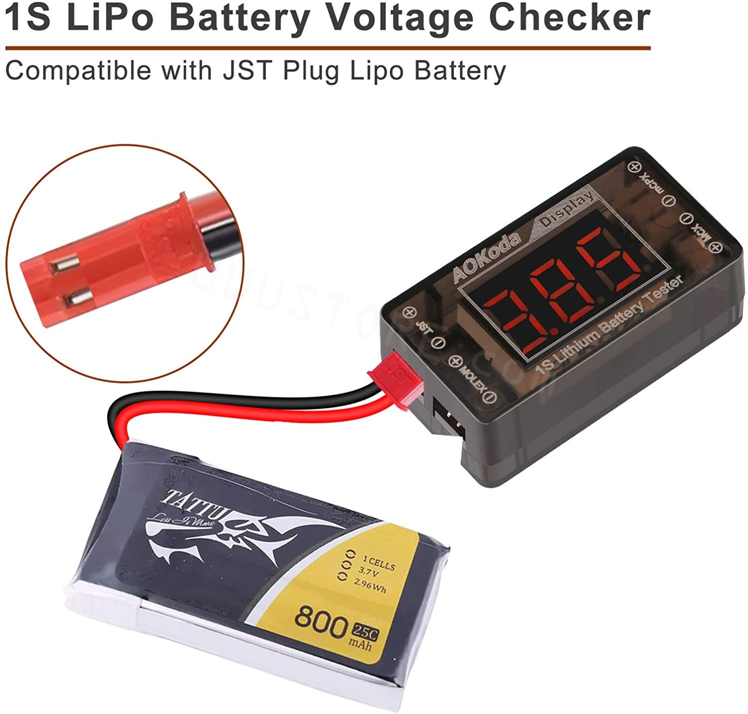 AOKoda AOK-041 1S Тестер напря – обзор и цена Drone Battery Voltage Checker