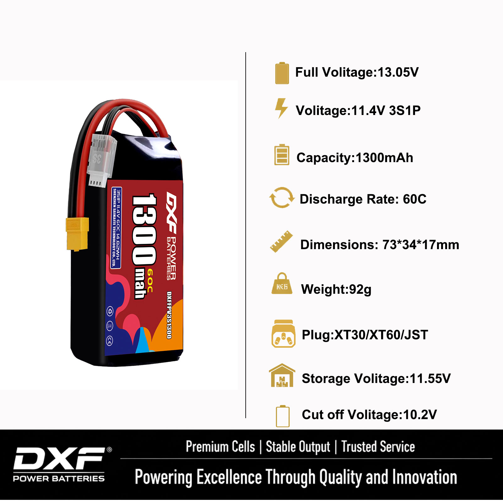 DXF Lipo 3S Аккумулятор 11,4 В – обзор и цена Drone Battery 3S